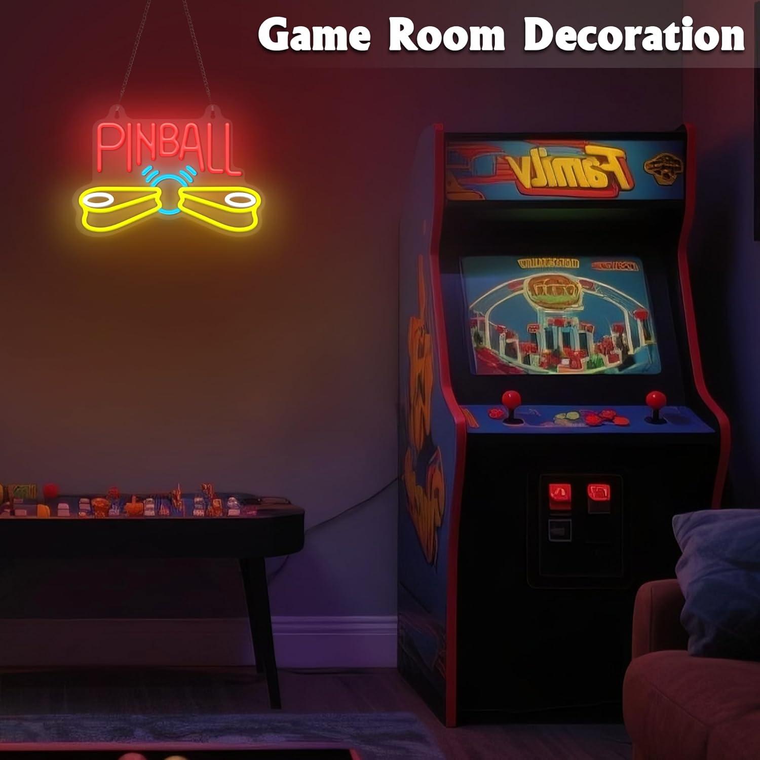 Pinball Neon Tabelası, USB ile - Arcade Games & Vending Llc Photos incelemesi ve fiyatı